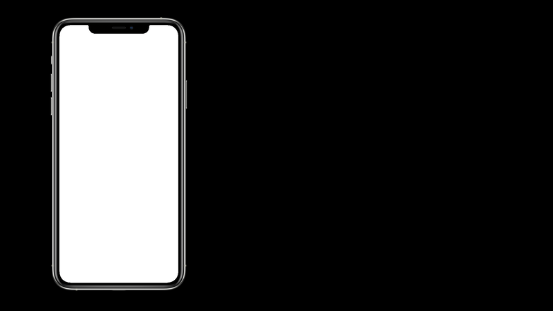 iPhone XS Max - Left - Black Background - Overlay