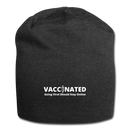VACCINATED - Going Viral Should Stay Online - Jersey Beanie - charcoal gray