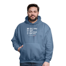 Record. Edit. Upload. Repeat. Cropped Hoodie - denim blue