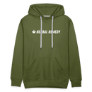 Herbal Remedy Cropped Hoodie - olive green
