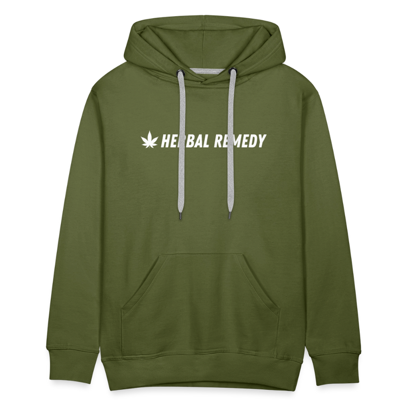 Herbal Remedy Cropped Hoodie - olive green