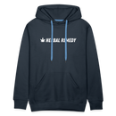 Herbal Remedy Cropped Hoodie - navy