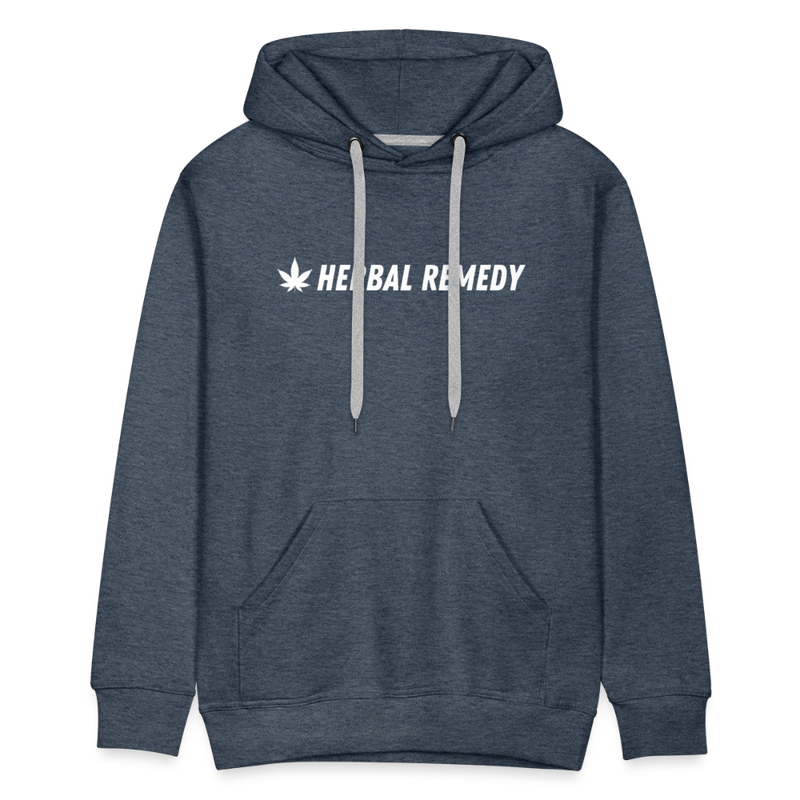 Herbal Remedy Cropped Hoodie - heather denim