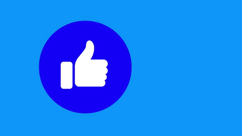 Full Screen Animated Like Button - Blue (mp4)