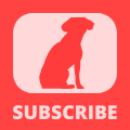 YouTube Dog Subscribe SUBSCRIBE Watermark - Red