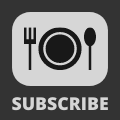 YouTube Food Subscribe Watermark - Black Plate