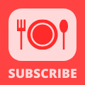 YouTube Food Subscribe Watermark - Red Plate
