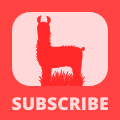 YouTube Gaming Subscribe Watermark - Red Llama
