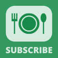 YouTube Food Subscribe Watermark - Green Plate