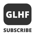 YouTube Gaming Subscribe Watermark - GLHF (Good Luck. Have Fun.) - White