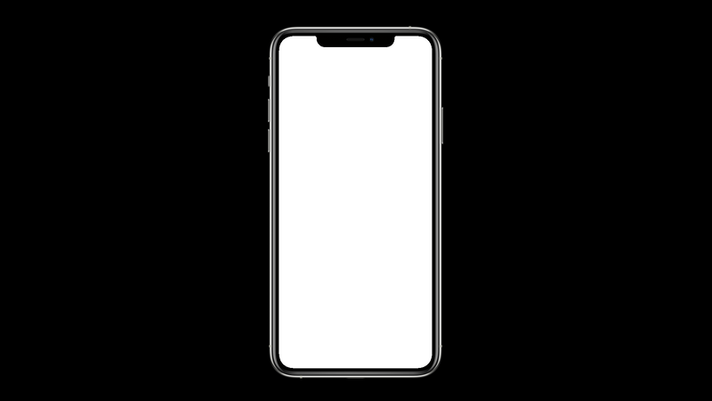 iPhone XS Max - Centered - Black Background - Overlay