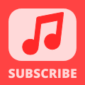 YouTube Music Subscribe Watermark - Red Note