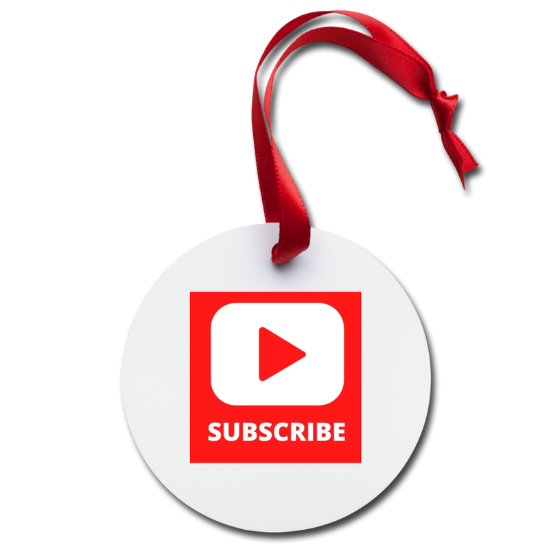 Subscribe Holiday Ornament - white