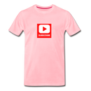 Subscribe Men's Premium T-Shirt - pink
