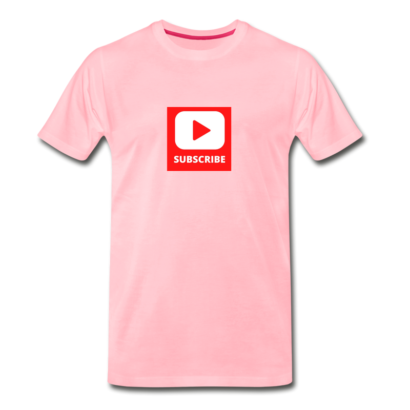 Subscribe Men's Premium T-Shirt - pink