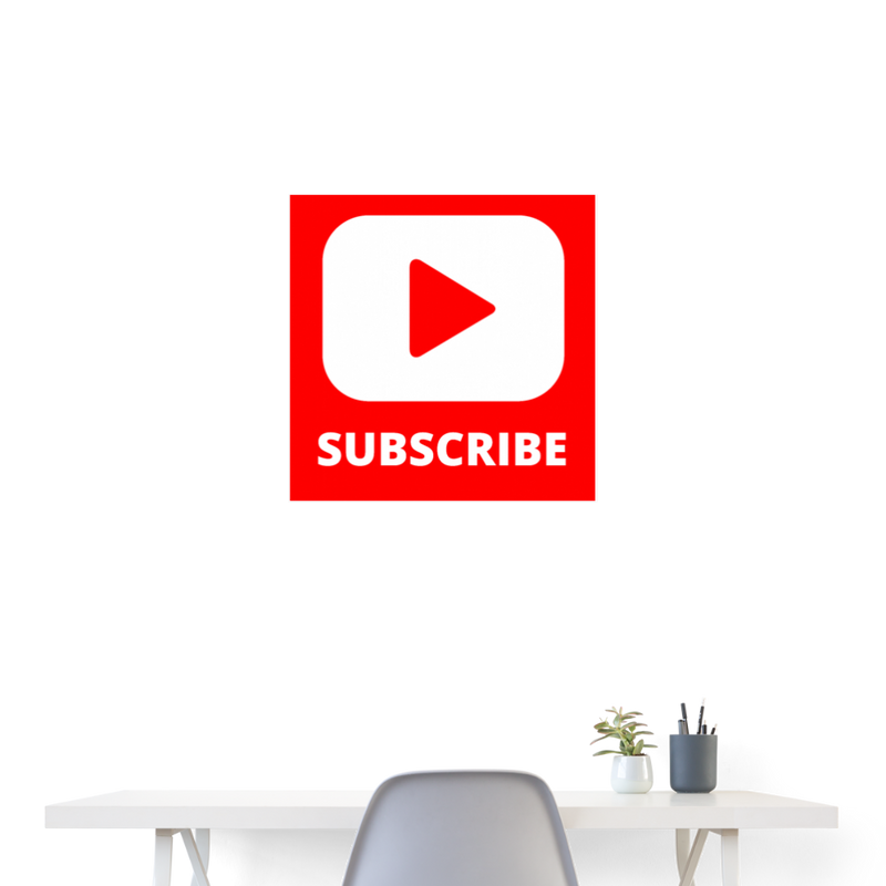 Subscribe Poster 24x24 - white