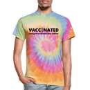 VACCINATED - Going Viral Should Stay Online - Unisex Tie Dye T-Shirt - rainbow