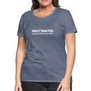 VACCINATED - Going Viral Should Stay Online - Women’s Premium T-Shirt - heather blue