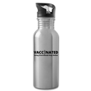 VACCINATED - Going Viral Should Stay Online - Water Bottle - silver