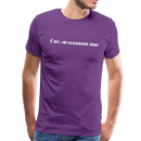 Hey, I'm Vlogging Here! - Unisex Premium T-Shirt - purple