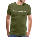 Hey, I'm Vlogging Here! - Unisex Premium T-Shirt - olive green