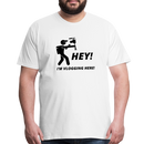 Hey, I'm Vlogging Here! Unisex Premium T-Shirt - white