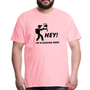 Hey, I'm Vlogging Here! Unisex Premium T-Shirt - pink
