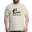 Hey, I'm Vlogging Here! Unisex Premium T-Shirt - heather oatmeal