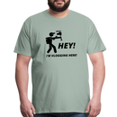 Hey, I'm Vlogging Here! Unisex Premium T-Shirt - steel green