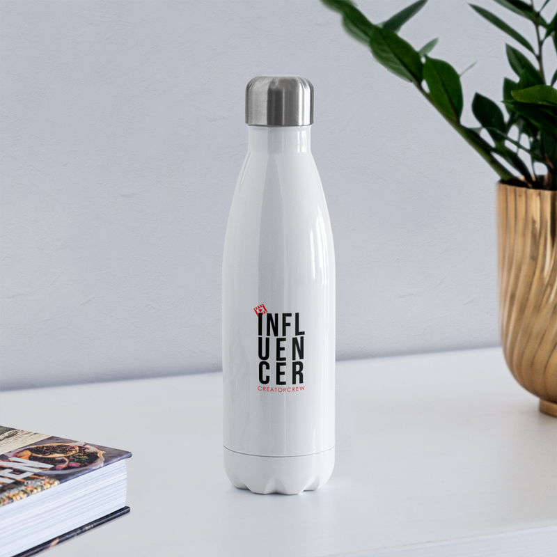 Influencer Insulated Stainless Steel Water Bottle - white